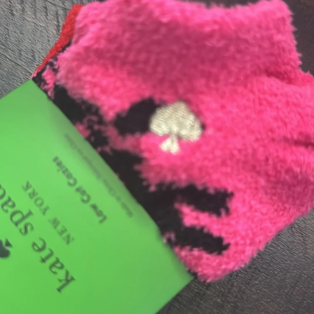 Kate Spade Socks Cozies Low Cut 3-Pack Socks One Size 4-10 Pink Black Red NWT